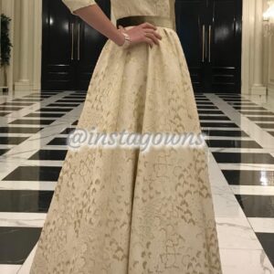 Beautiful Exquisite off-white and gold Gown for sale