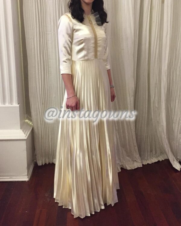 Custom made Ivory Silk Gown for Sale