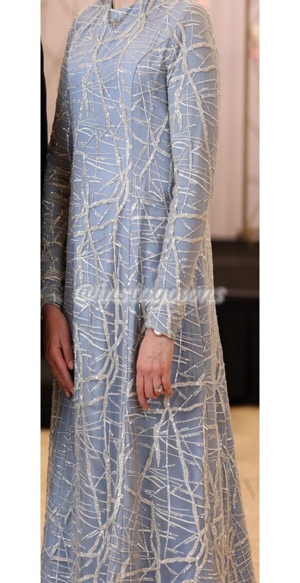 Beautiful blue/light blue/slate blue mother/sister of the bride gown for rent