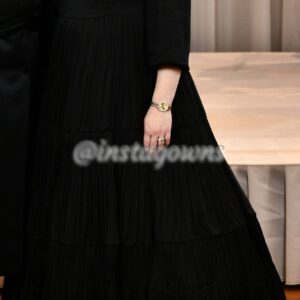 Goegeous black with blue beading Maternity Gown for rent