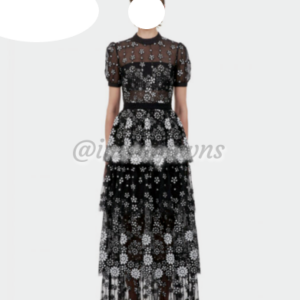 Beautiful black and white Self Portrait Gown for rent or sale