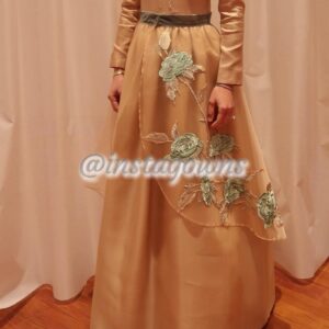 Beautiful peach gold Gown for sale