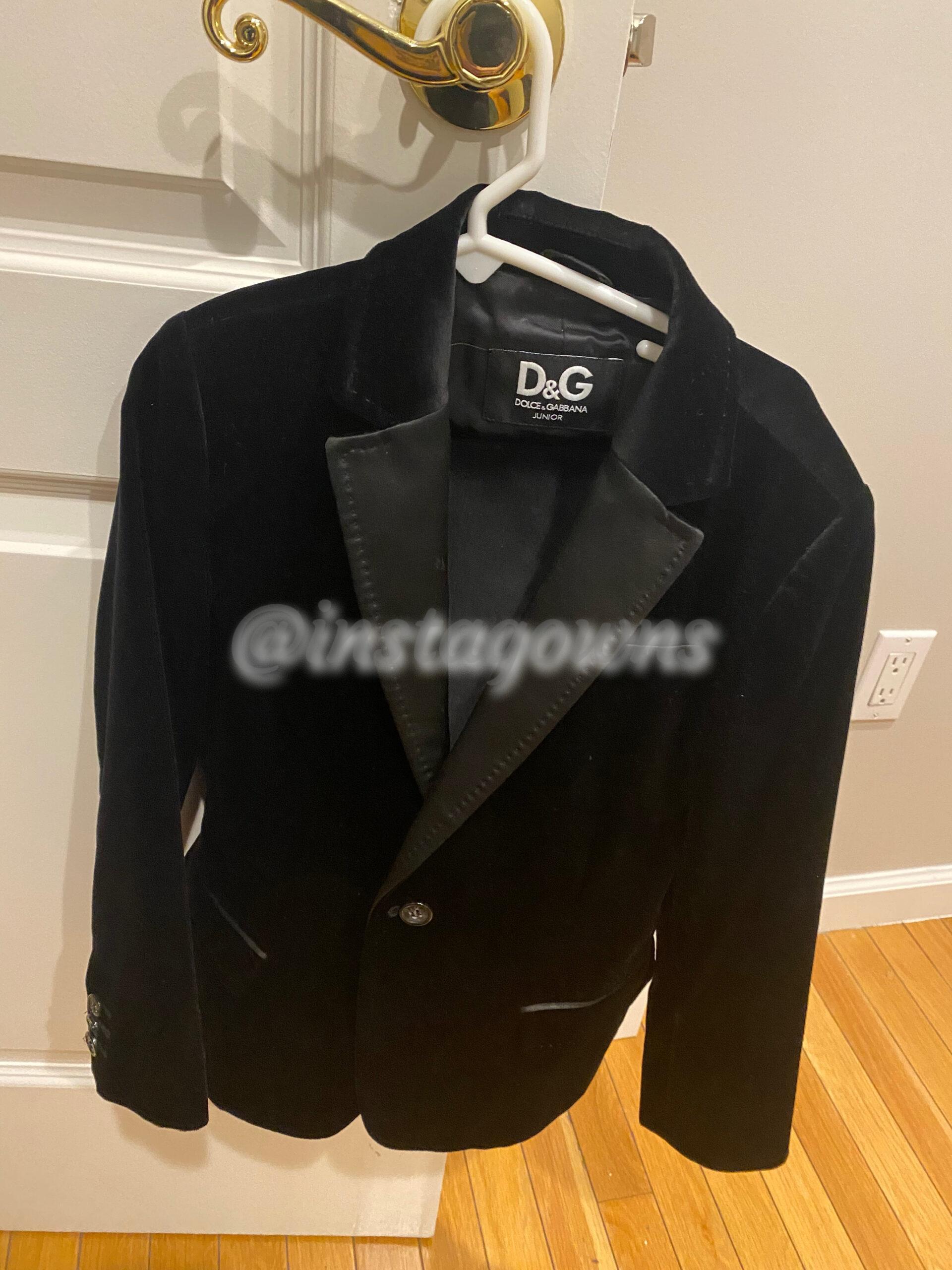 Beautiful black velvet Dolce Gabbana boys Suit