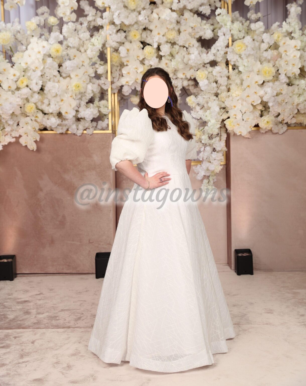 Beautiful custom white dress for sale Instagowns