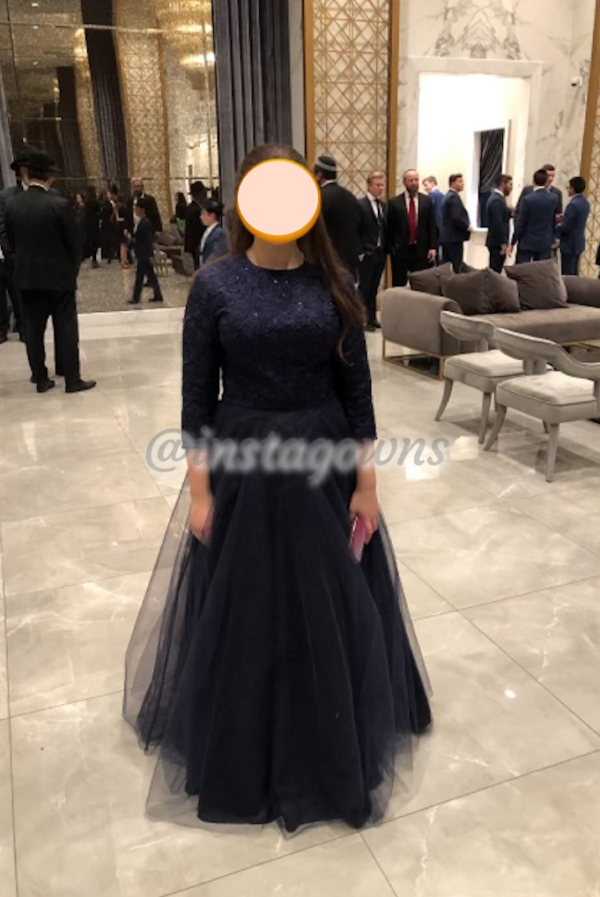 Stunning Navy Sister Gown for sale