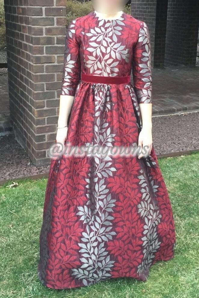 Beautiful Custom Made Burgundy Gown for Sale