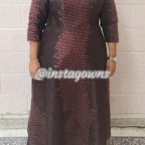 Beautiful exquisite maroon Gown for Sale