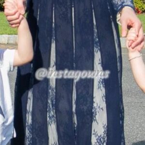 Powder Couture Blue and Cream Lace Gown for Sale