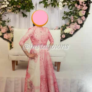 Magnificent Summery Pink Floral Gown for Sale