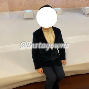 Beautiful boys velvet blazer with custom matching pants for rent or sale