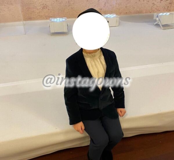 Beautiful boys velvet blazer with custom matching pants for rent or sale