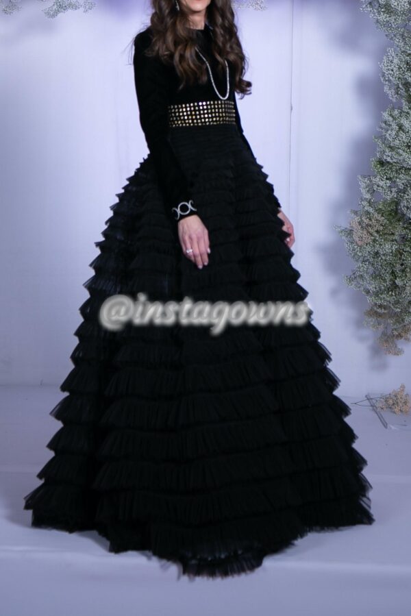 Beautiful Black and Gold Jay Mendel Mother of the Bride Gown