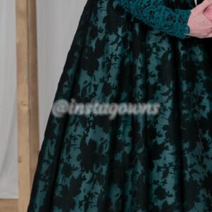 Beautiful Miri’s black and green Gown for sale