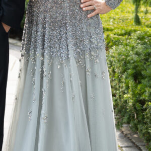 Saiid Kobeisy Designer Grey Ombré Mother Of The Bride-Groom Gown