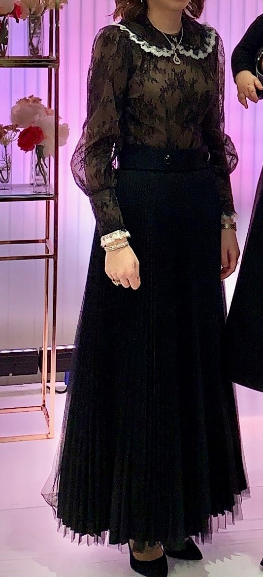 Custom Black Lace 2PC Gown for Sale