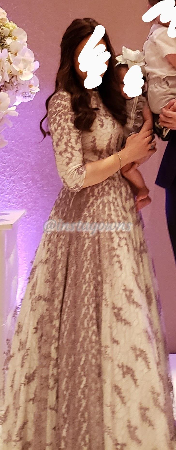 Purple and white Gown for sale