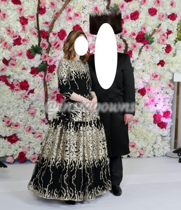 Beautiful Black and Gold Gown for sale