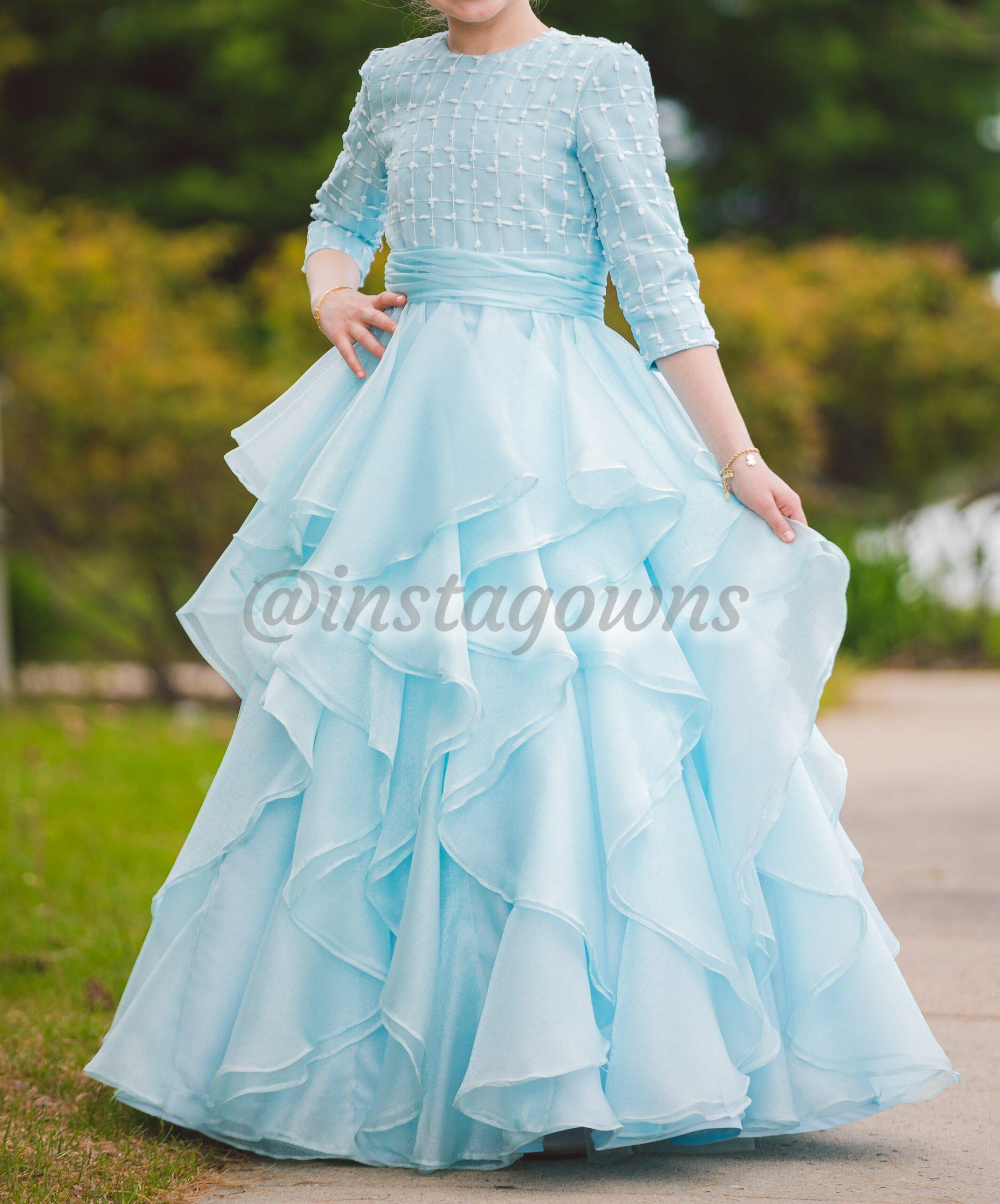 Light Blue Girls Gown For Sale