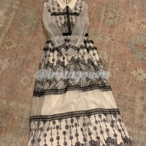 Self Portrait white w black details Gown for Sale
