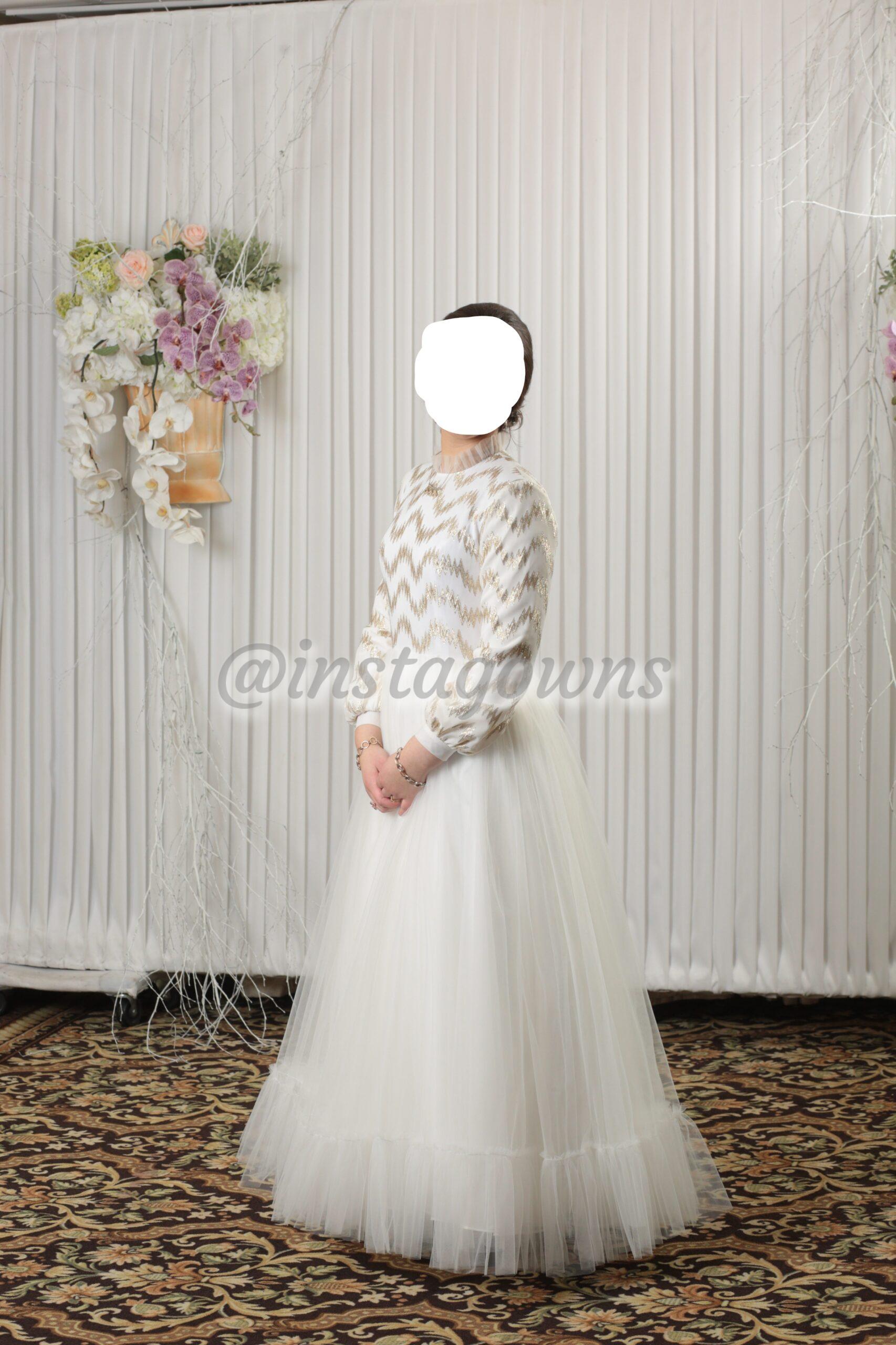 Gorgeous Young looking Ivory and gold Gown for sale