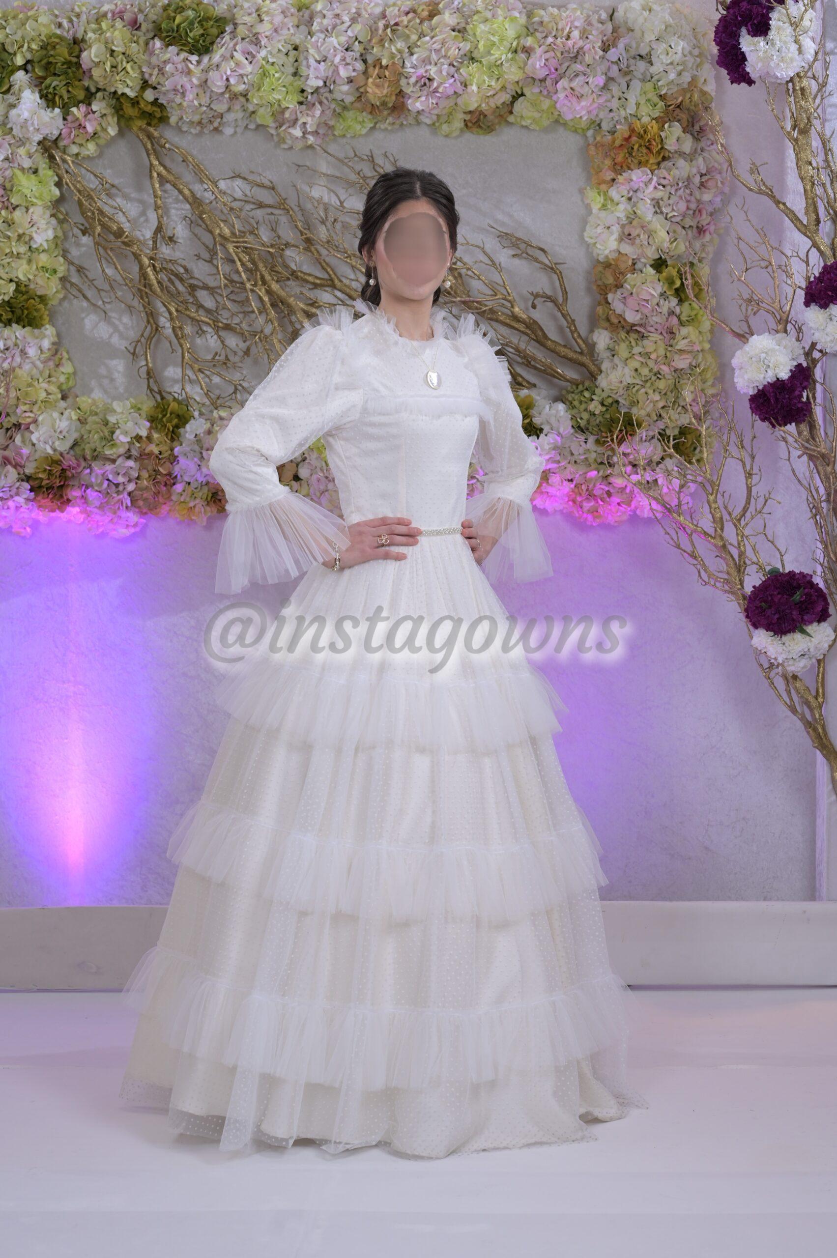 Beautiful Custom made ivory Gown for sale
