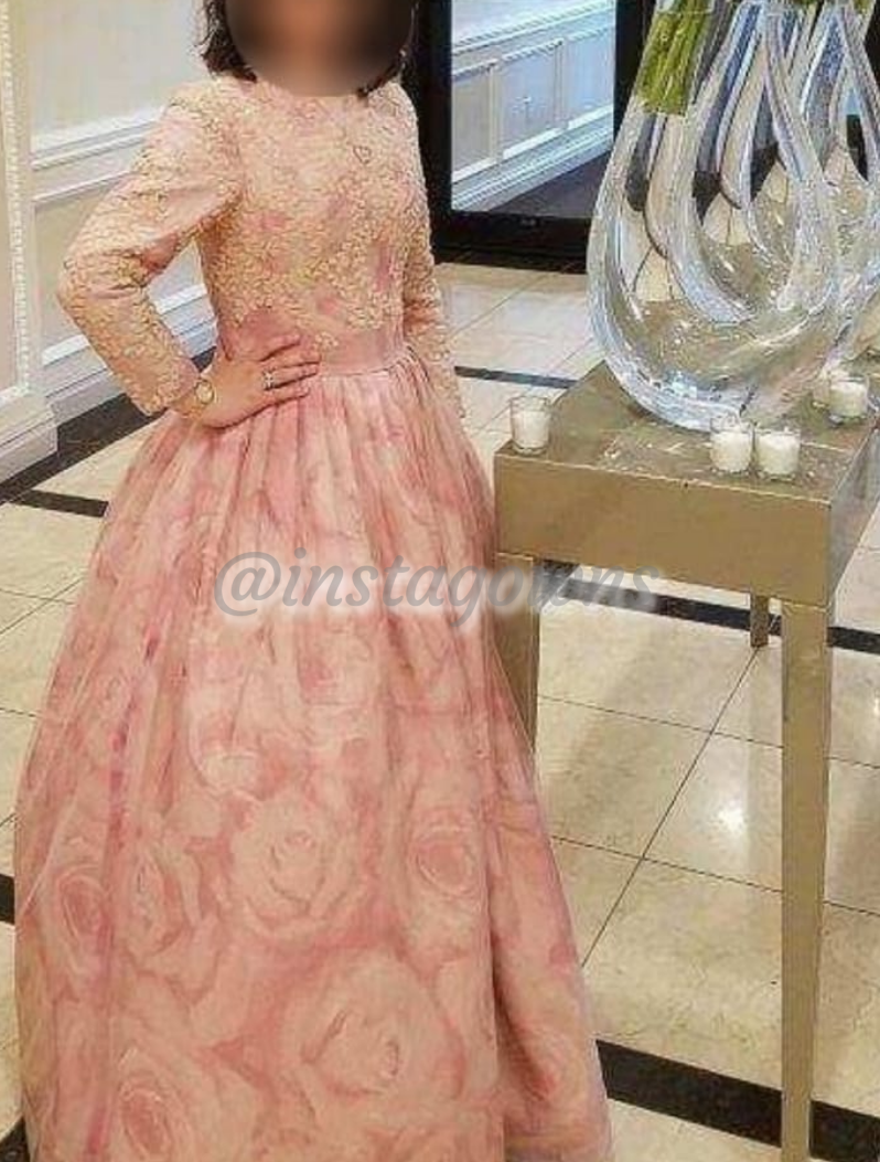 Beautiful Blush beaded floral Gown for sale