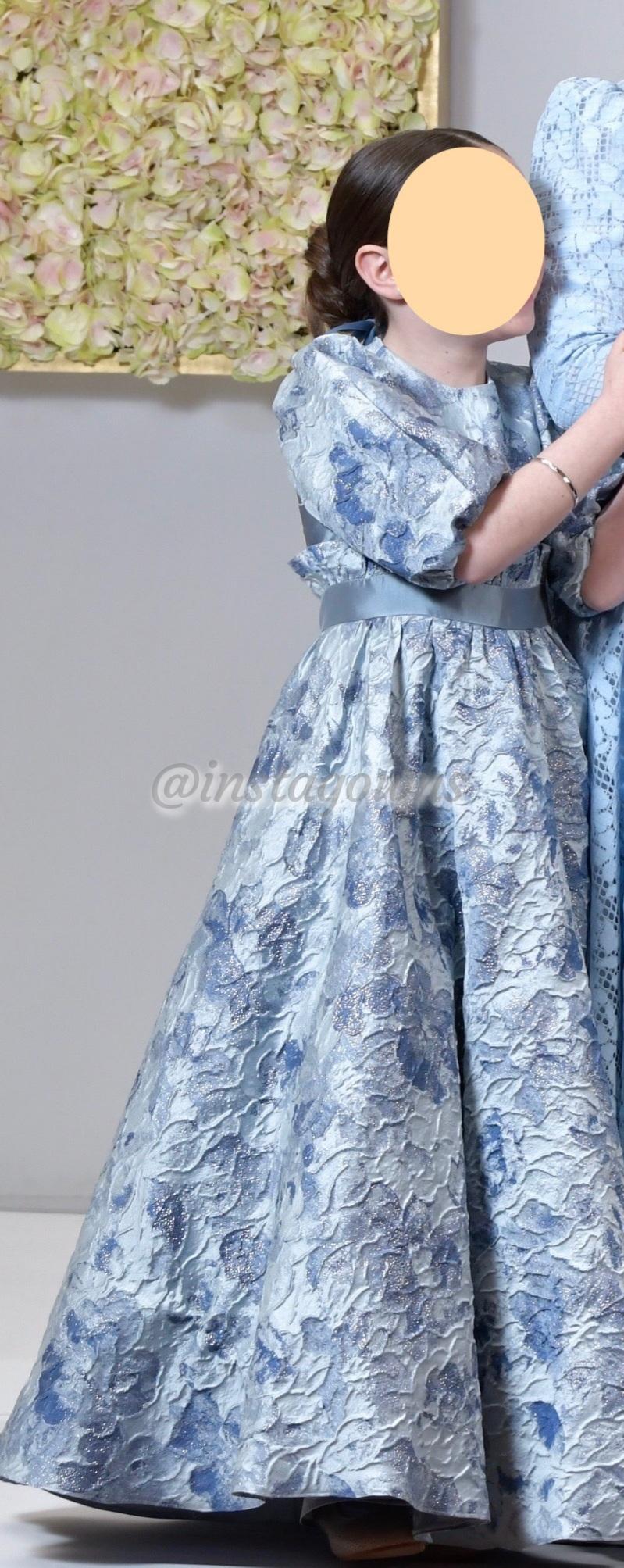 Beautiful custom with designer fabric Gown for sale