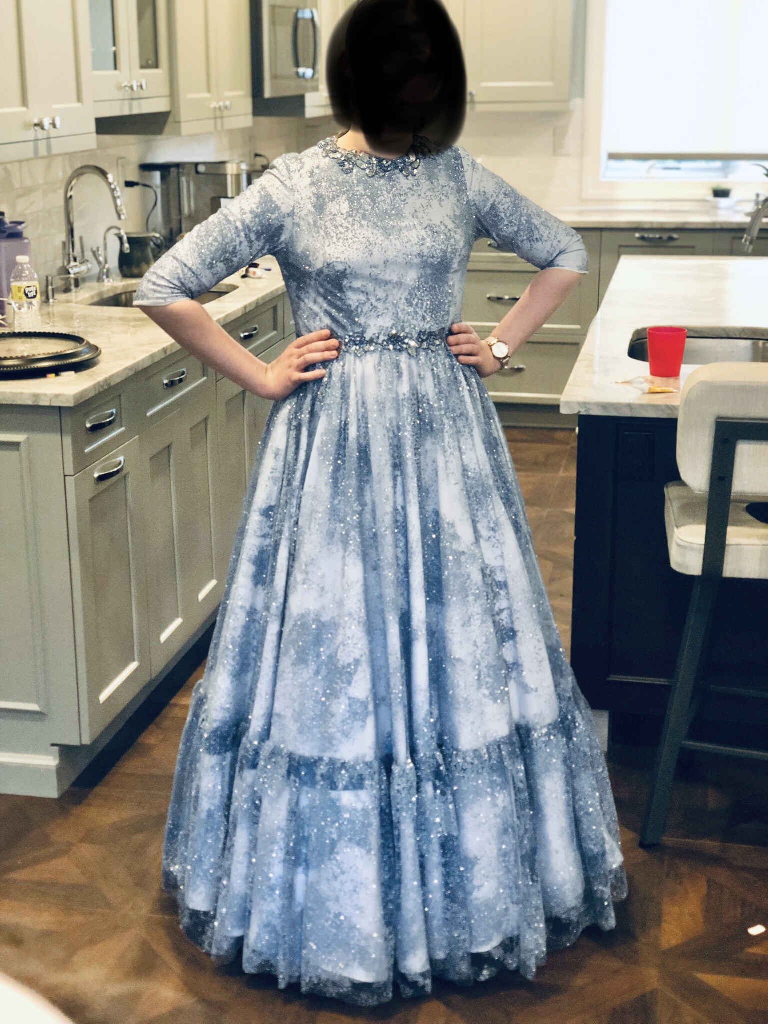 Beautiful Exquisite With Custom Trim Gown for sale