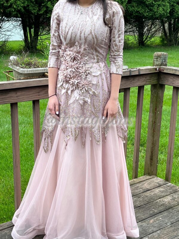 Magnificent pink sister of the bride Gown for sale