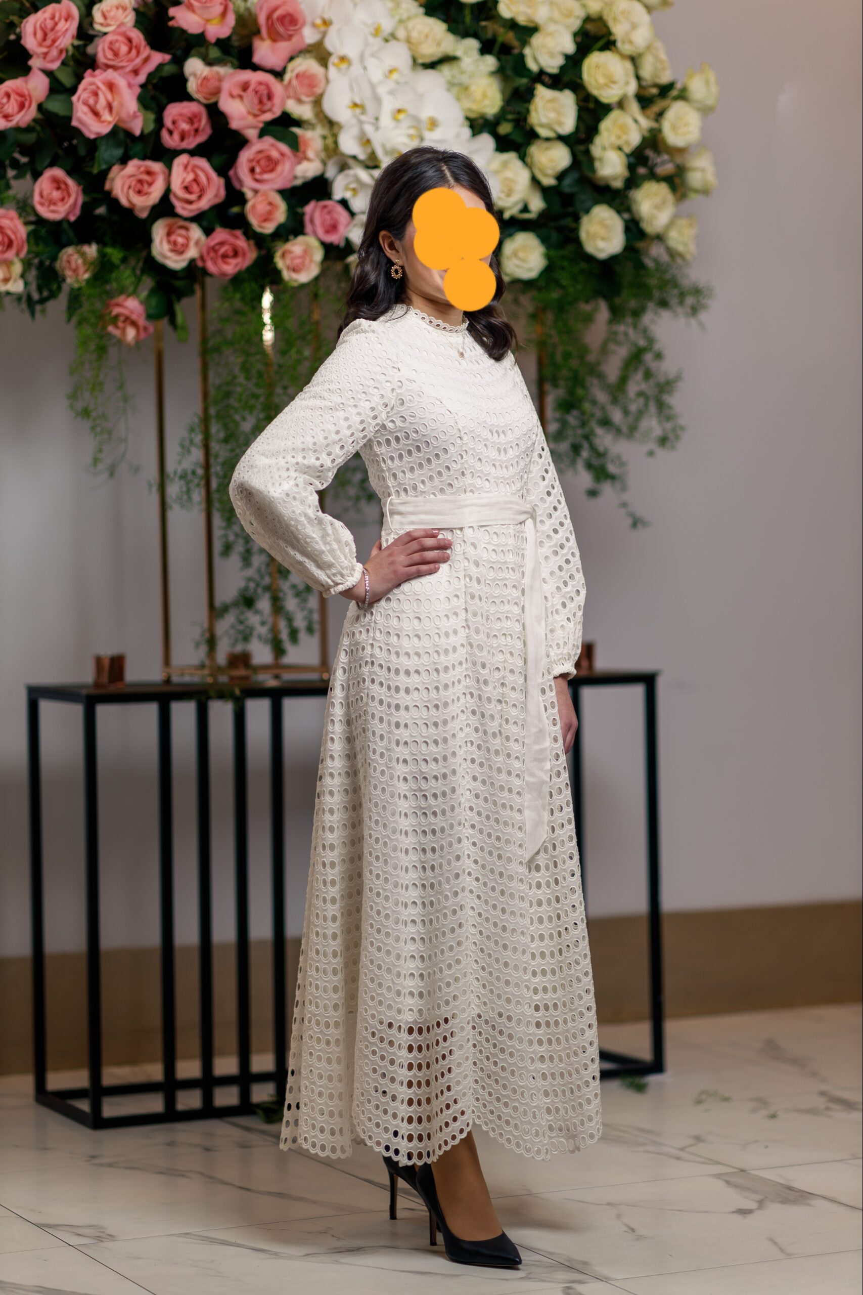 Stunning, feminine ivory/cream colored midi/maxi Zimmerman dress for sale
