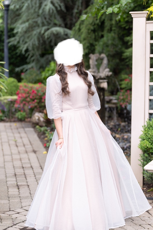 Beautiful Latte color Sister of the bride gown for sale