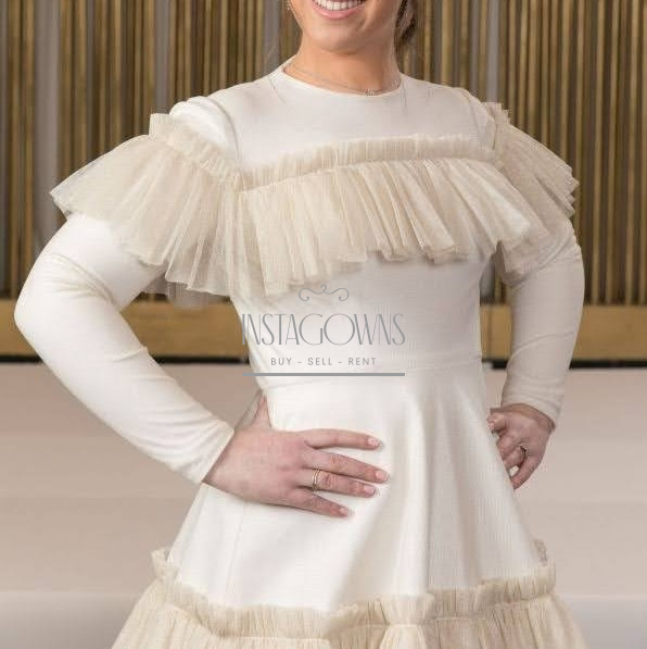 Elegant cream and gold sister of the bride Gown for Rent or Sale