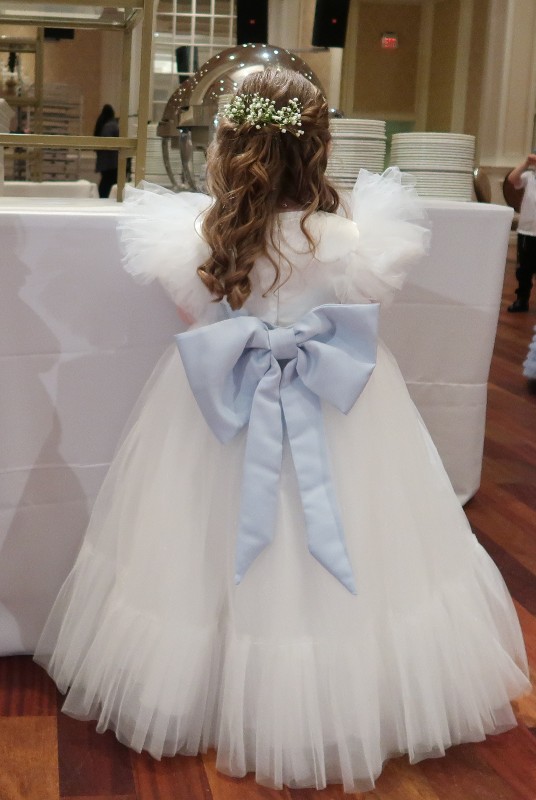 2 Adorable Ivory Tulle Girl's Gowns for Sale