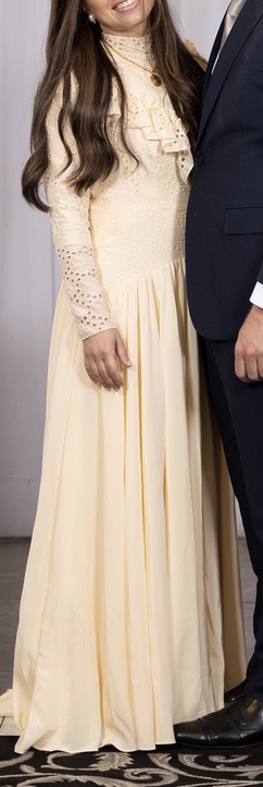 Custom designed Ivory -Eyelet Gown for rent or sale