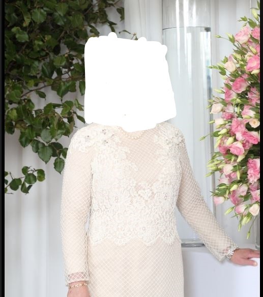 Gorgeous Custom Mauve Beaded Gown for Sale