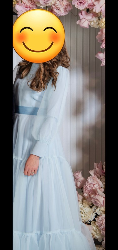 Elegant Exquisite Light Blue Gown for sale