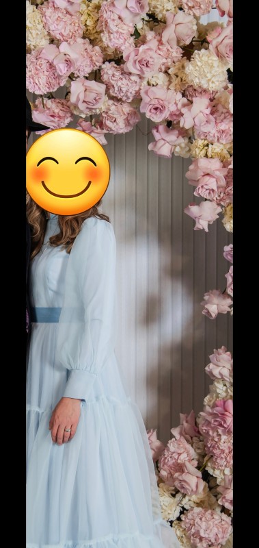 Elegant Exquisite Light Blue Gown for sale