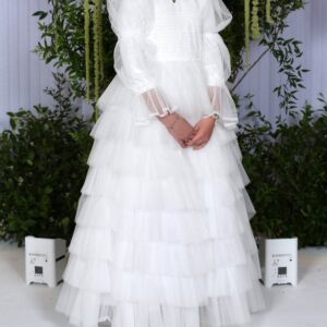 Two Childrens ivory custom gowns for sale