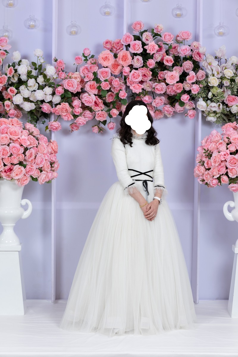 stunning young teen sister of the bride white tulle gown for sale