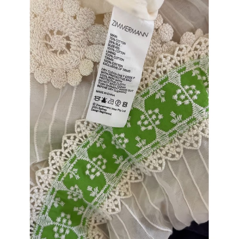 New with Tags Zimmermann Ivory Estelle Pintuck Midi Dress for Sale