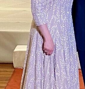Gorgeous Exquisite taupe/blush gown for sale