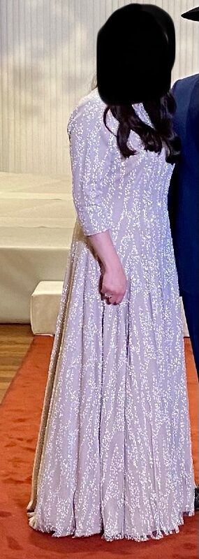 Gorgeous Exquisite taupe/blush gown for sale