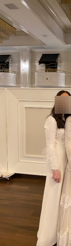 Gorgeous custom cream gown for sale