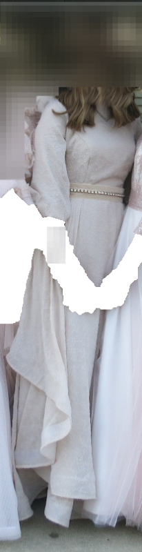 Elegant light pink gown for sale