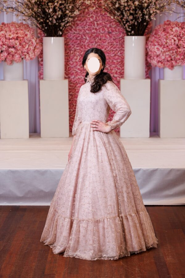 Gorgeous light pink sister of the bride gown for sale