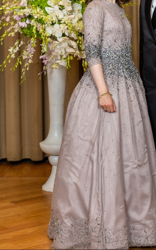 Elegant Beaded Women's Gown For Sale