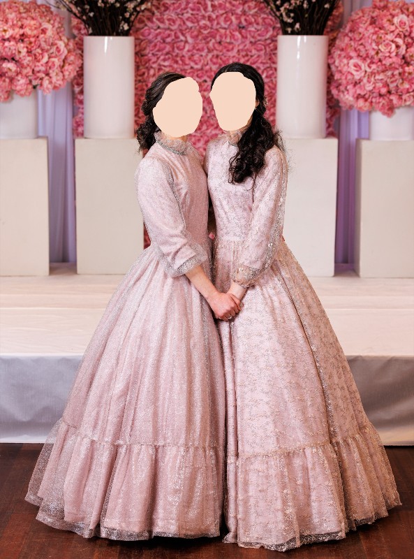 Gorgeous light pink sister of the bride gown for sale