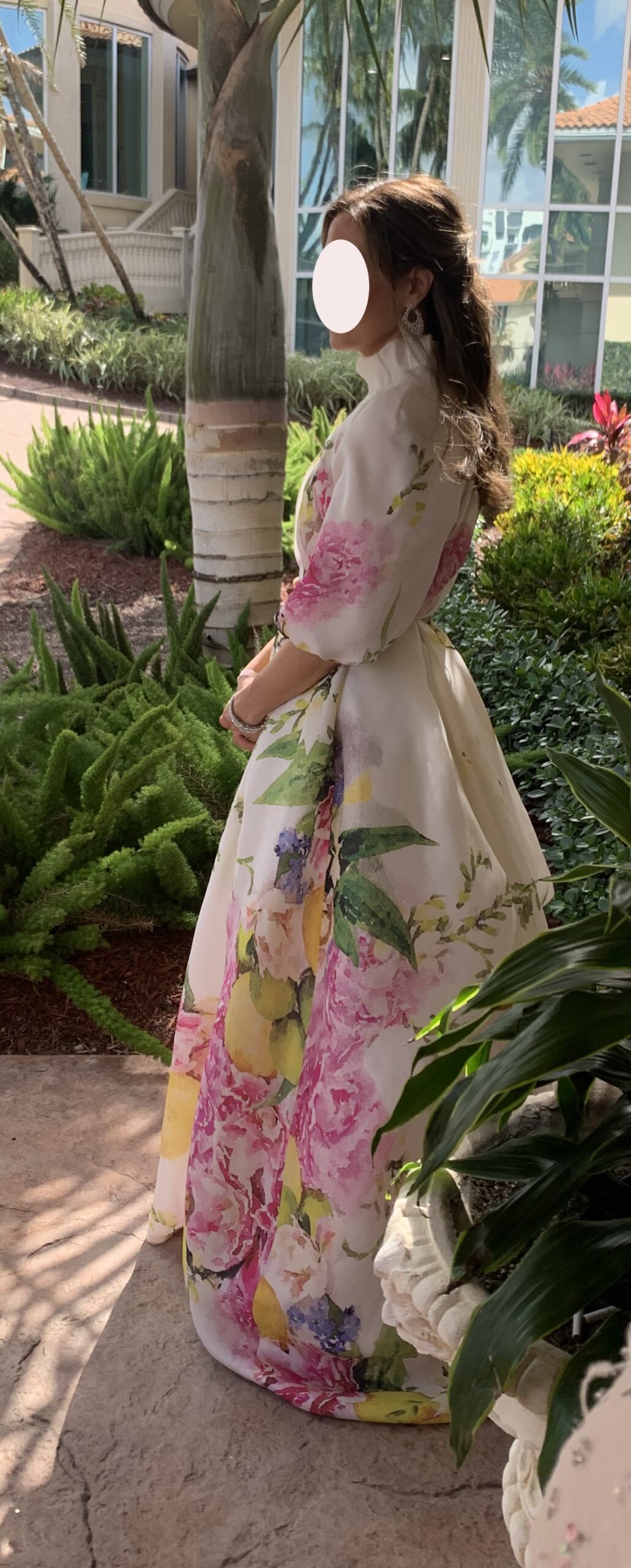 Stunning Monique L”hullier SS22 floral gown for sale