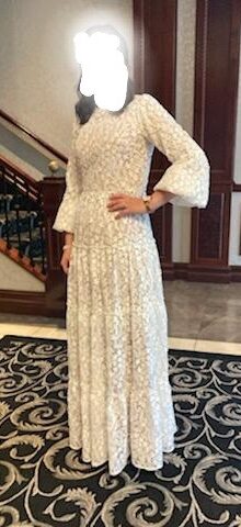 Beautiful White Lace Gown for Rent