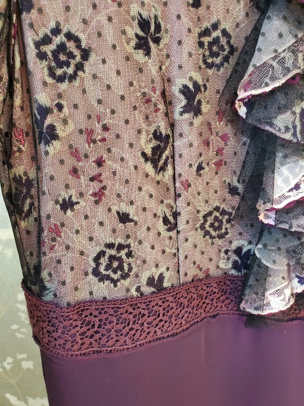 Elegant Purple Floral Dress for Sale